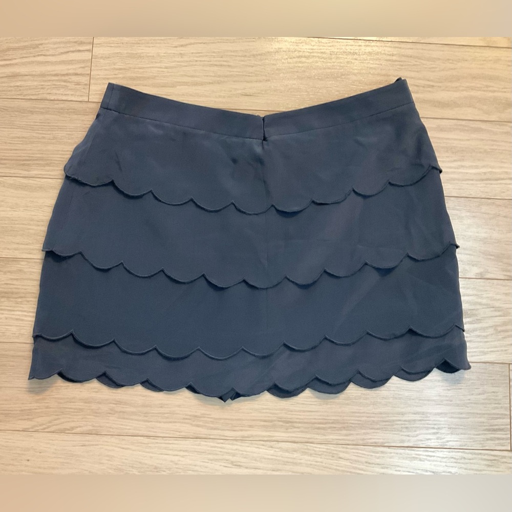 Club Monaco Blue Silk Mini Skirt/Skort